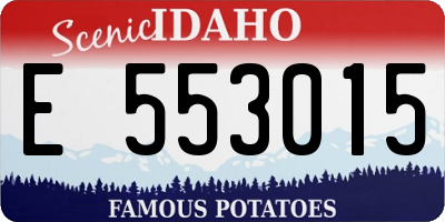 ID license plate E553015