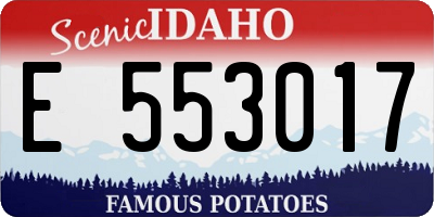 ID license plate E553017