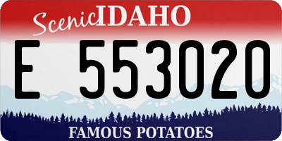 ID license plate E553020