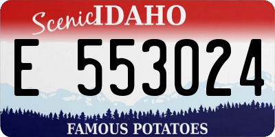 ID license plate E553024