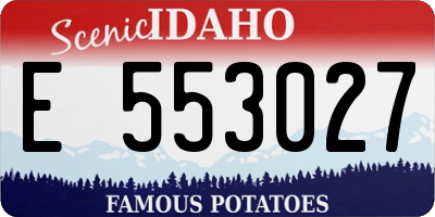 ID license plate E553027