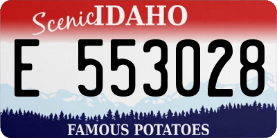 ID license plate E553028