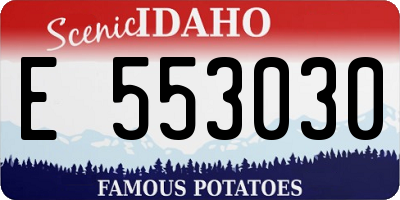 ID license plate E553030
