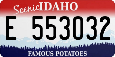 ID license plate E553032