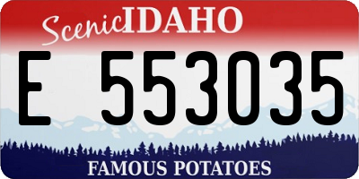 ID license plate E553035