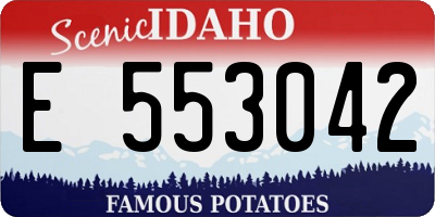 ID license plate E553042