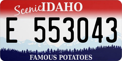 ID license plate E553043