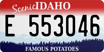 ID license plate E553046
