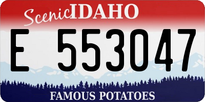 ID license plate E553047