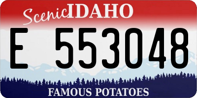 ID license plate E553048