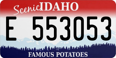 ID license plate E553053