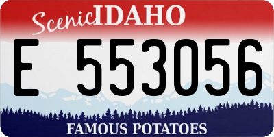 ID license plate E553056