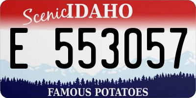 ID license plate E553057
