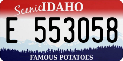 ID license plate E553058