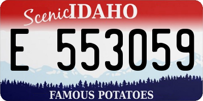 ID license plate E553059