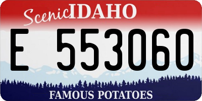 ID license plate E553060