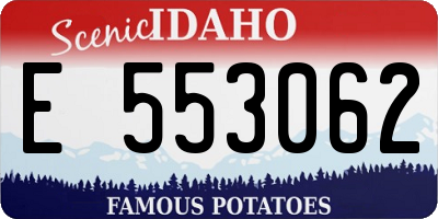 ID license plate E553062