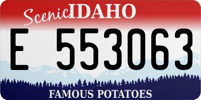 ID license plate E553063