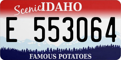ID license plate E553064