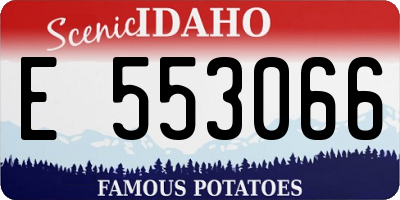 ID license plate E553066
