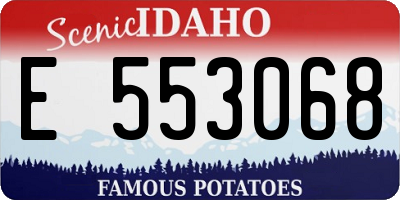 ID license plate E553068