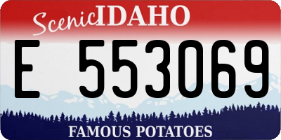 ID license plate E553069
