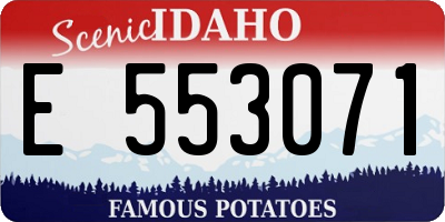 ID license plate E553071