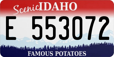 ID license plate E553072