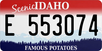 ID license plate E553074