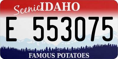 ID license plate E553075