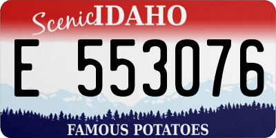 ID license plate E553076