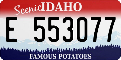 ID license plate E553077