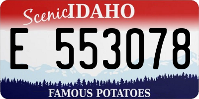 ID license plate E553078