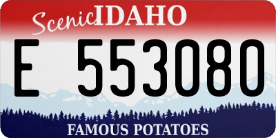 ID license plate E553080