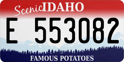 ID license plate E553082