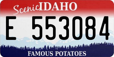 ID license plate E553084