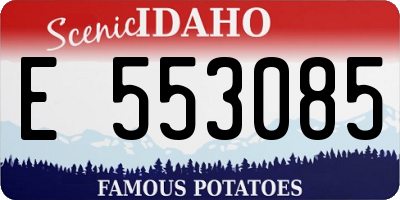 ID license plate E553085