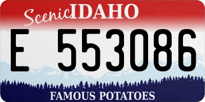 ID license plate E553086