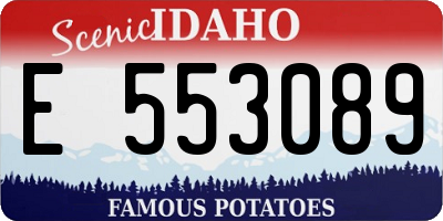ID license plate E553089