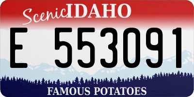 ID license plate E553091