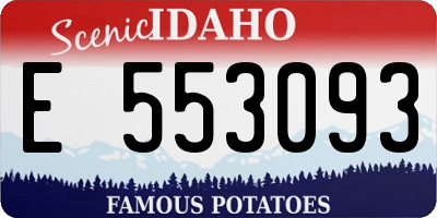 ID license plate E553093