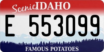 ID license plate E553099