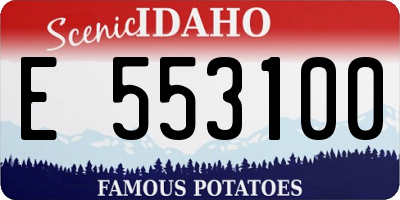ID license plate E553100