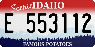 ID license plate E553112