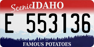 ID license plate E553136