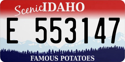 ID license plate E553147