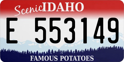 ID license plate E553149