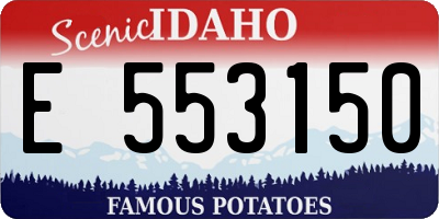ID license plate E553150