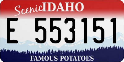 ID license plate E553151