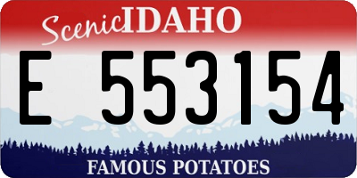 ID license plate E553154